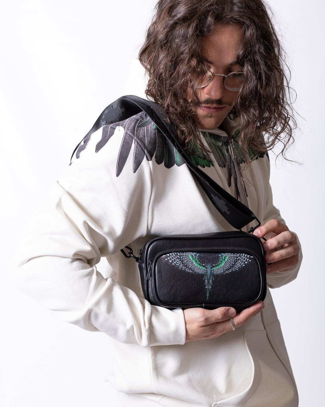 Tracolla Marcelo Burlon in ecopelle "Icon Wings "