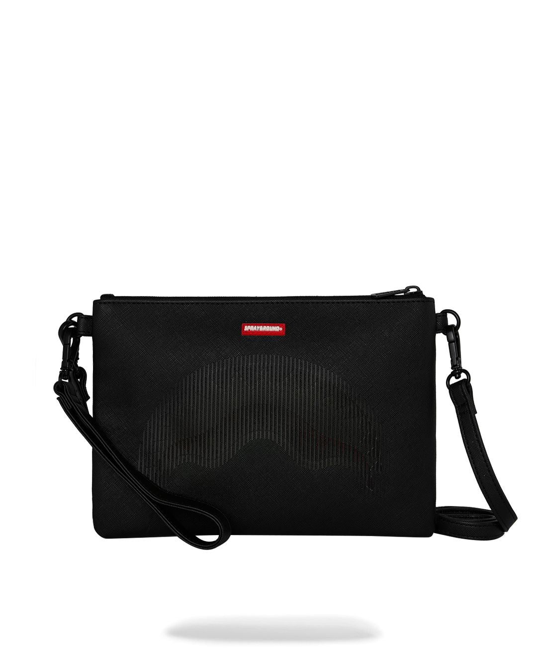 Pochette Sprayground nero DISAPPEARING SHARK CROSSOVER CLUTCH con tracolla
