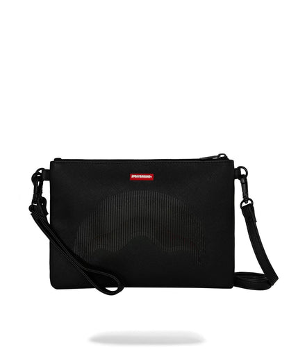 Pochette Sprayground nero DISAPPEARING SHARK CROSSOVER CLUTCH con tracolla