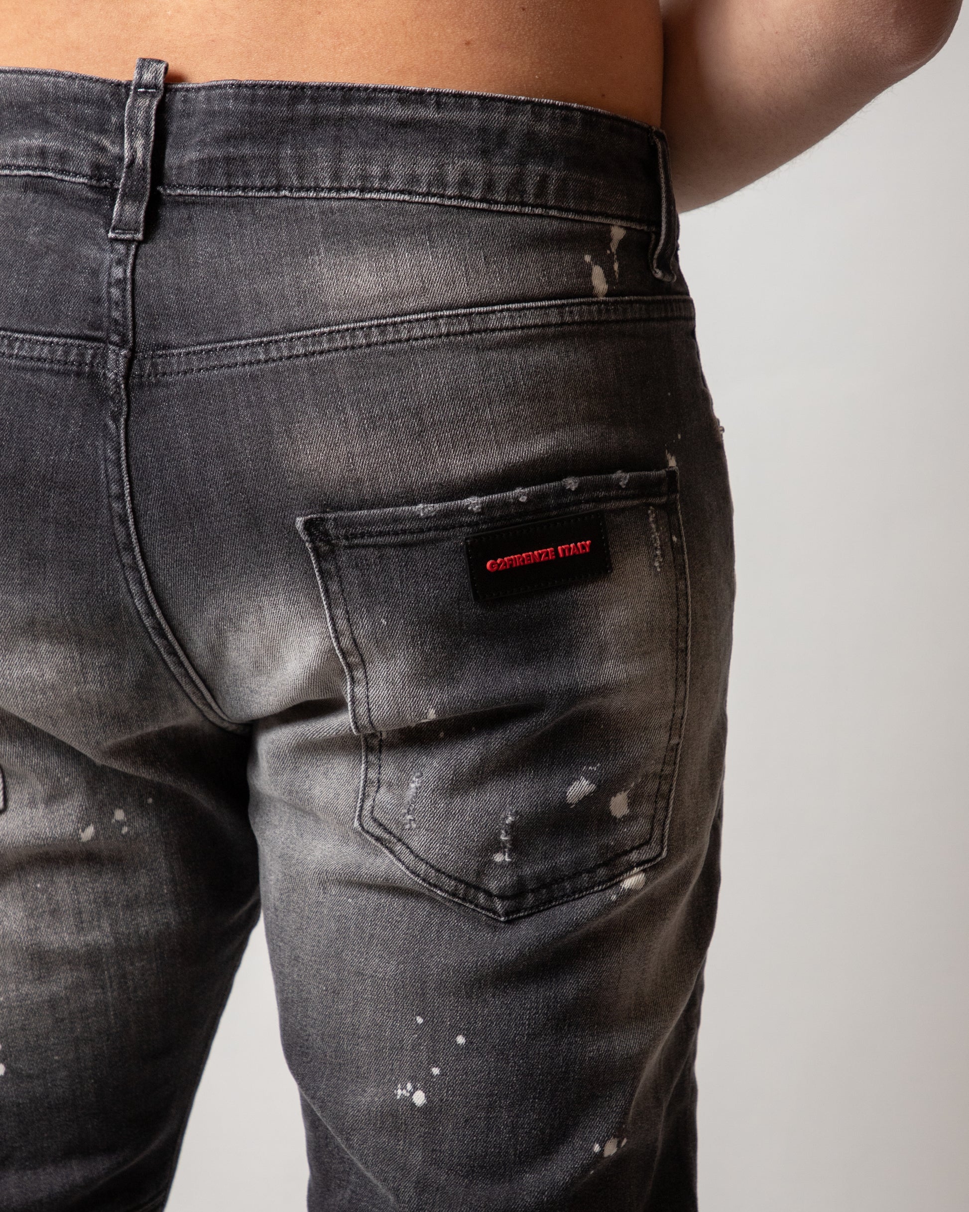 Jeans G2Firenze biker "Red Spots" uomo