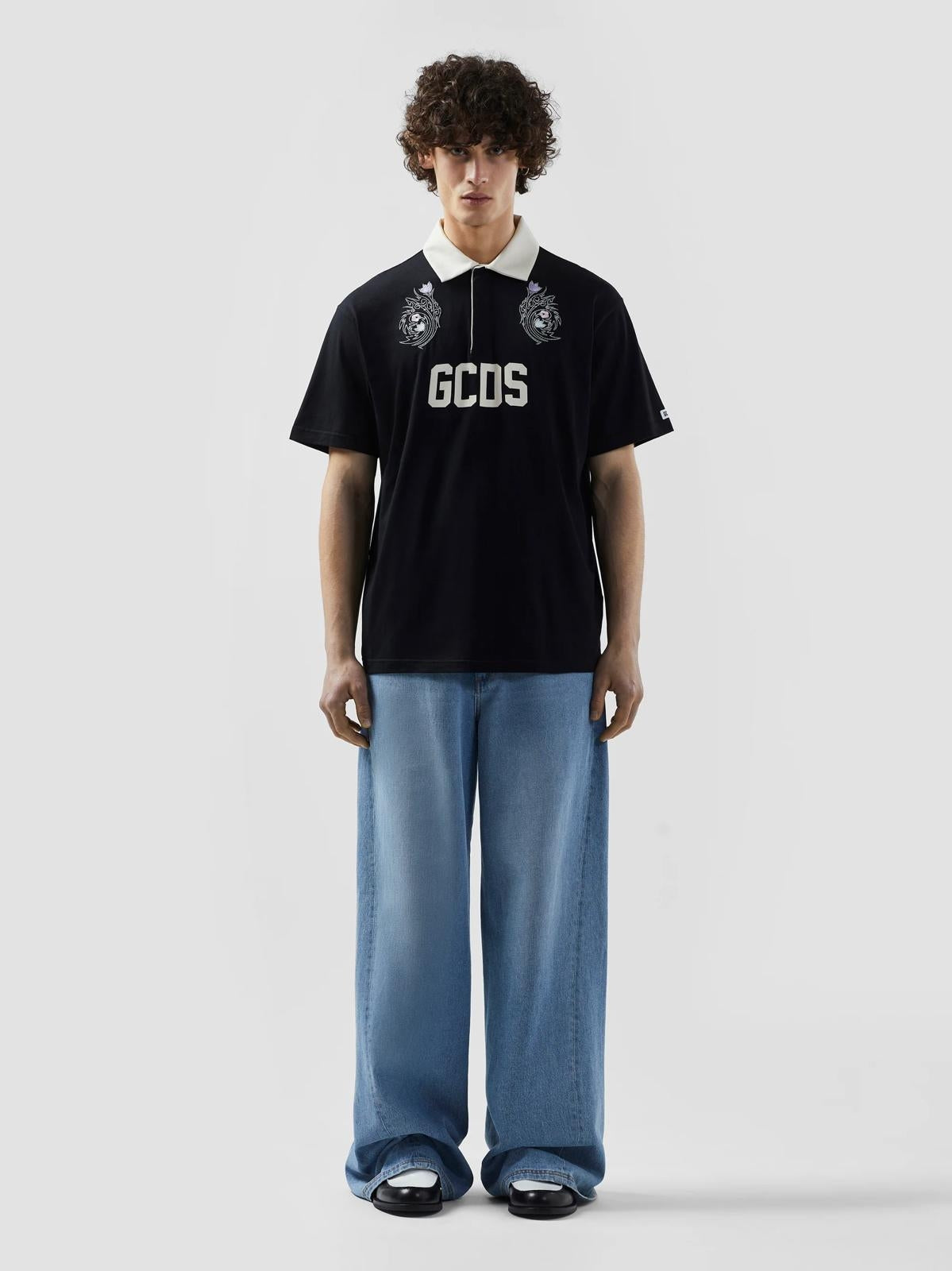 Polo GCDS con "Tribal Flowers" uomo