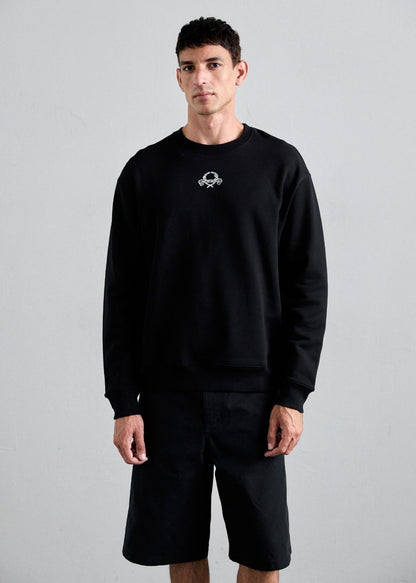 Felpa Moschino girocollo "Laurel Crown" uomo