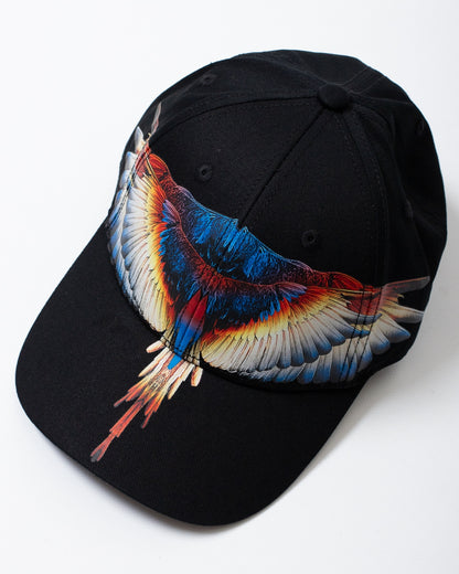 Cappello Marcelo Burlon con visiera "Wings Colorfull Yellow"