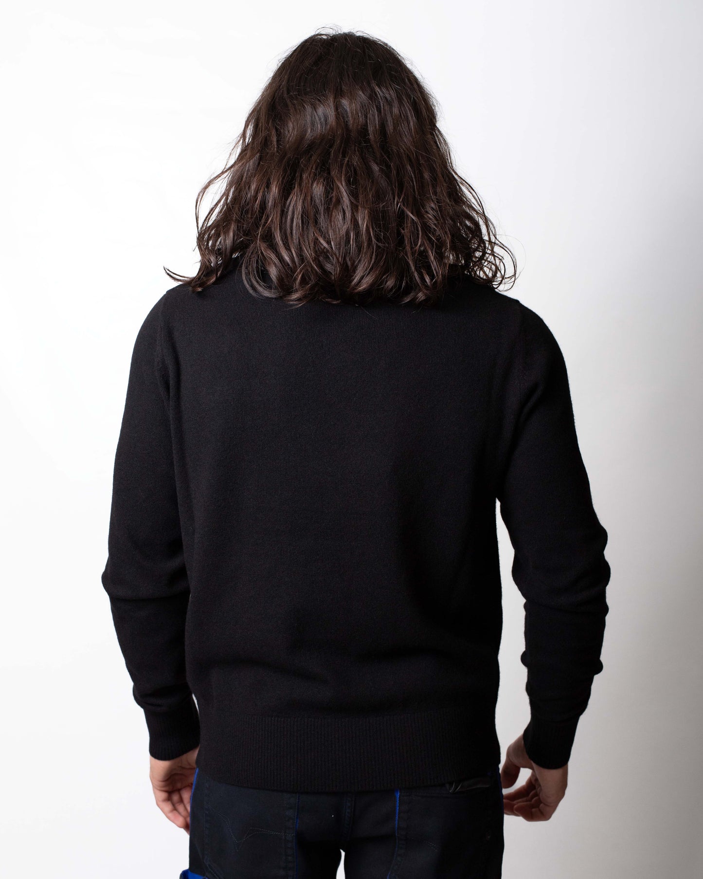 Maglia Versace Jeans Couture in misto lana con patch logata uomo