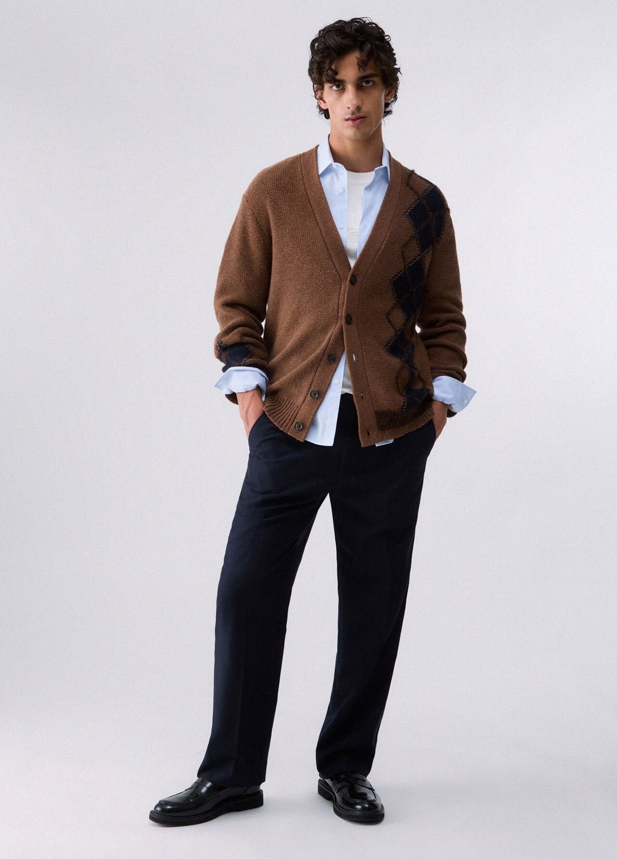 Cardigan Liu Jo in lana con fantasia rombi