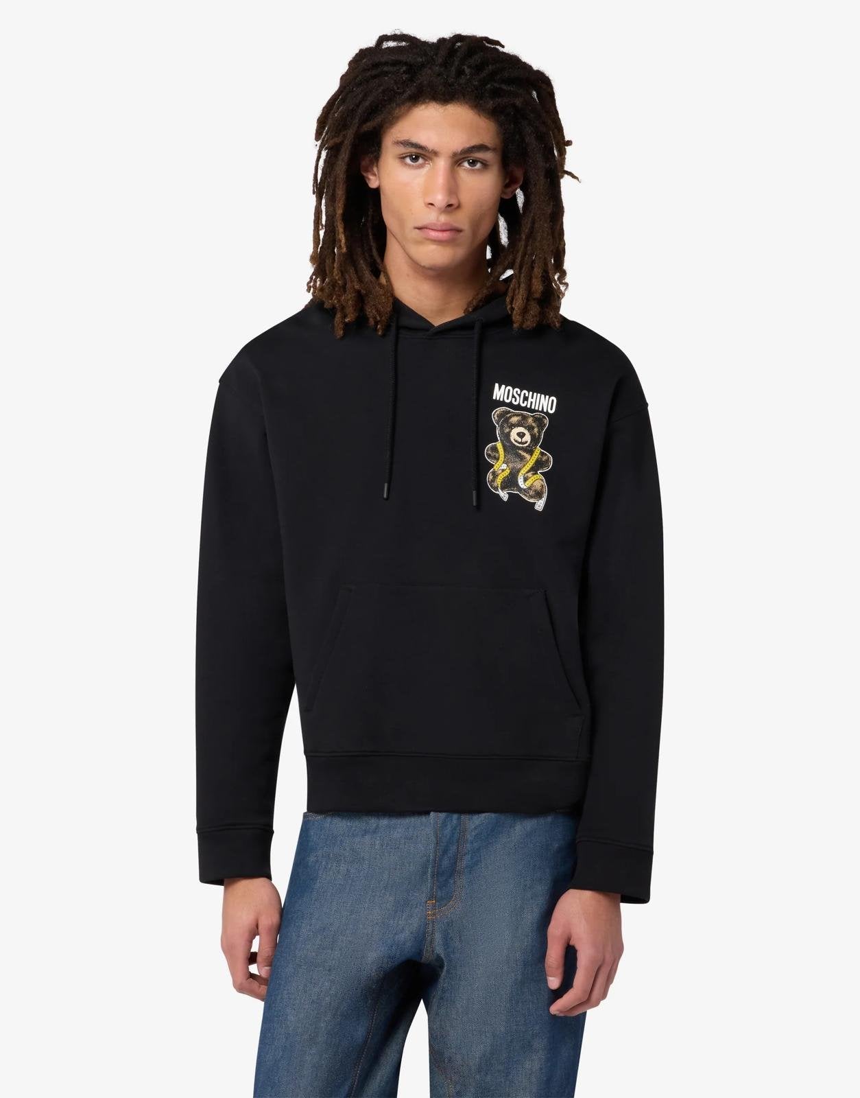 Felpa Moschino con cappuccio "Teddy Bear Print" uomo