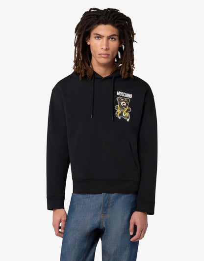 Felpa Moschino con cappuccio "Teddy Bear Print" uomo
