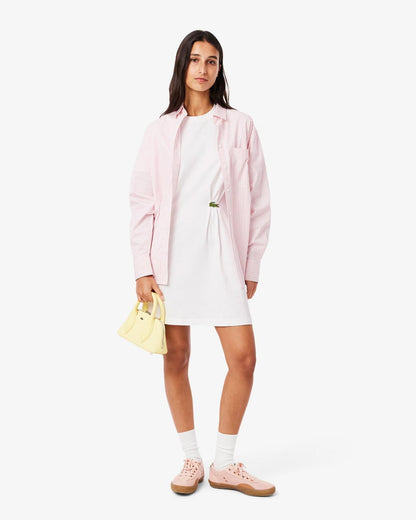 Abito Lacoste drappeggiato con logo donna