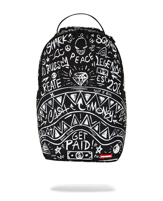 Zaino Sprayground nero CRAZY THOUGHTS BACKPACK 