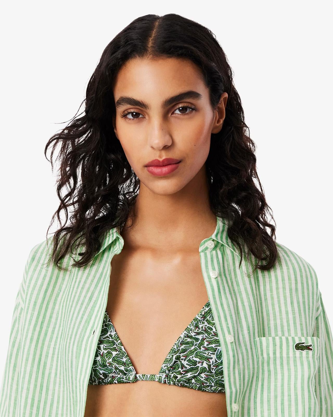 Camicia Lacoste maniche lunghe a righe