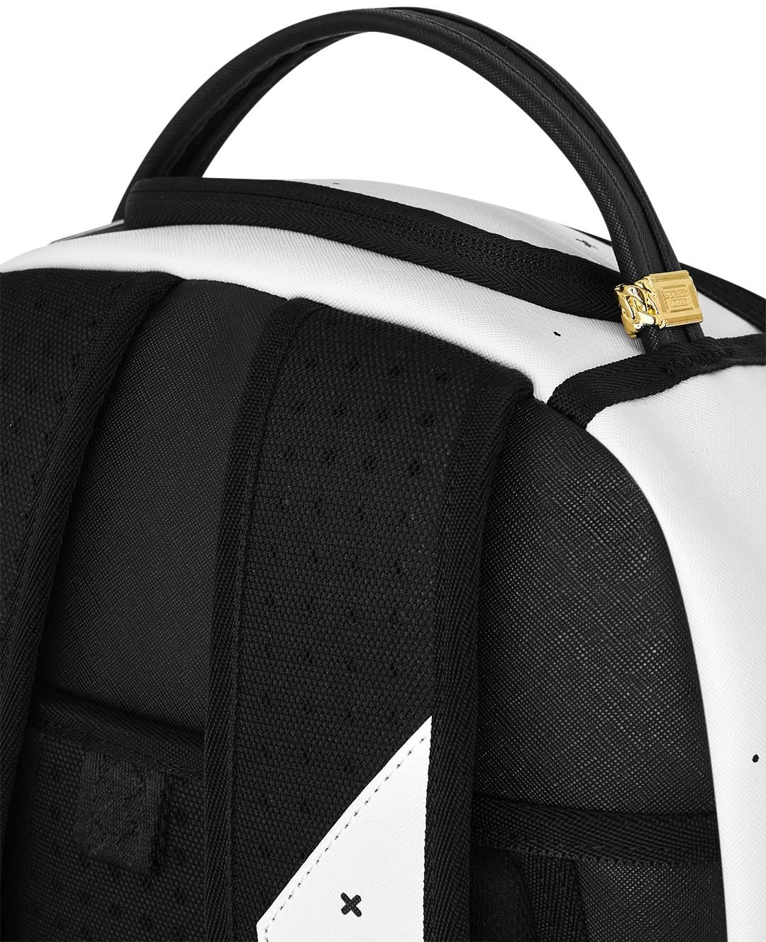 Zaino Sprayground bianco SHARK CENTRAL LIQUID CHROME BACKPACK