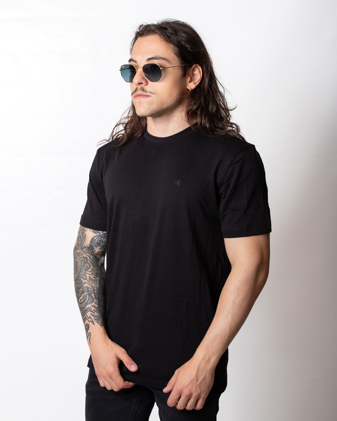 T-Shirt Calvin Klein in jersey con ricamo CK uomo