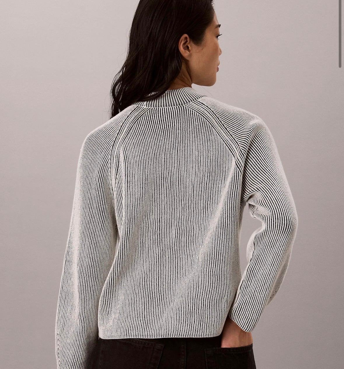 Maglia Calvin Klein Jeans con logo e costine a contrasto