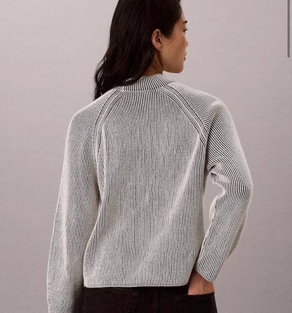 Maglia Calvin Klein Jeans con logo e costine a contrasto