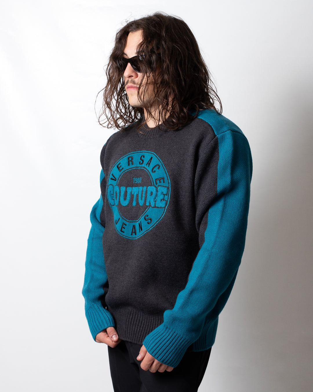 Maglia Versace Jeans Couture girocollo "Logo sponge" uomo