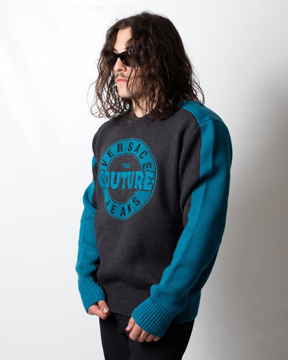 Maglia Versace Jeans Couture girocollo "Logo sponge" uomo