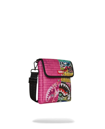 Tracolla Sprayground multicolor Pink Panther painting messenger sling