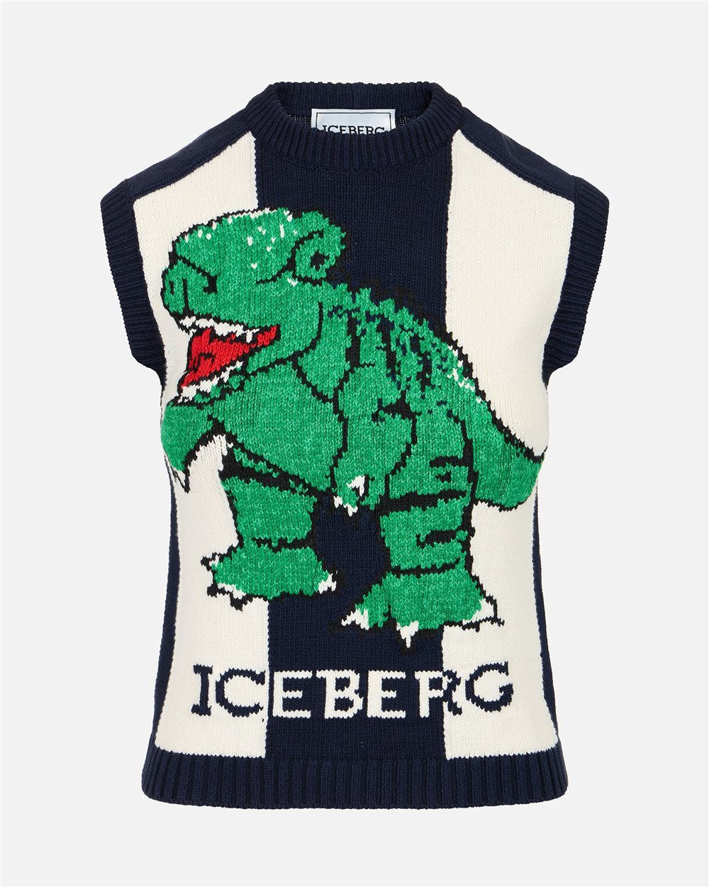 Gilet Iceberg in maglia con ricamo donna
