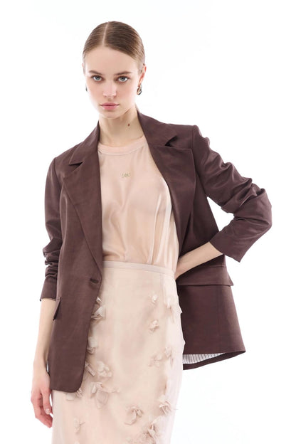 Giacca blazer Nenette fluida monopetto donna