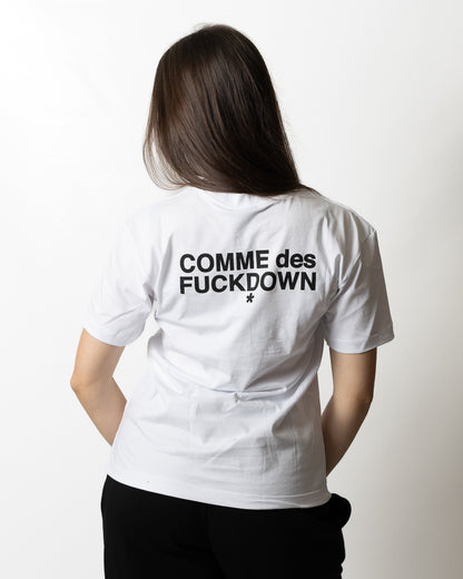 T-Shirt Comme des Fuckdown classic logata donna