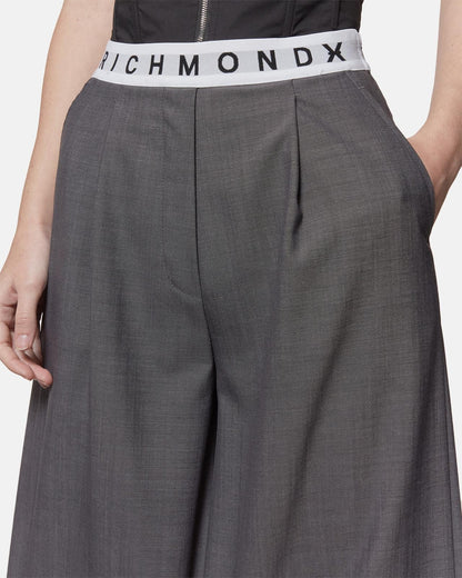 Pantalone Richmond X in misto lana con fascia logata donna
