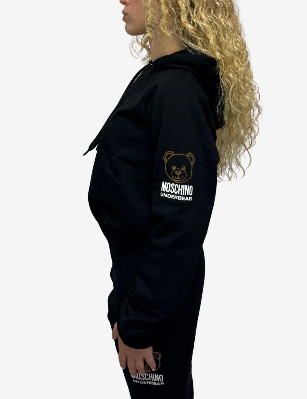 Felpa Moschino Underwear con cappuccio e logo Teddy Bear donna