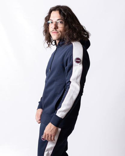 Felpa Colmar full zip con cappuccio e logo in rilievo