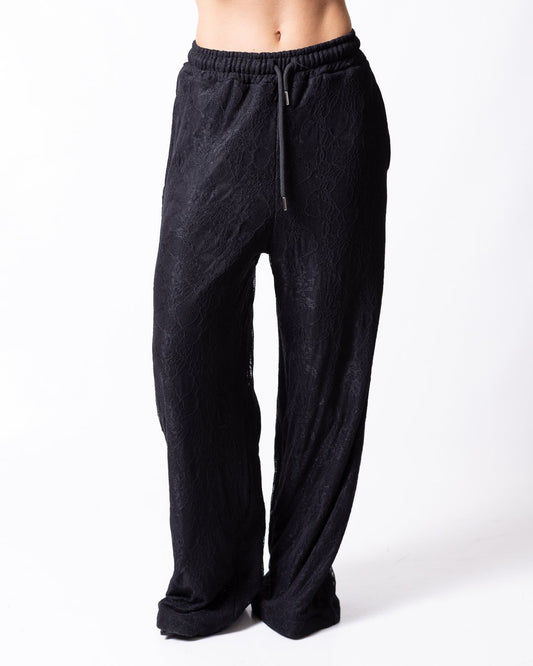 Pantalone Disclaimer con dettaglio in pizzo donna