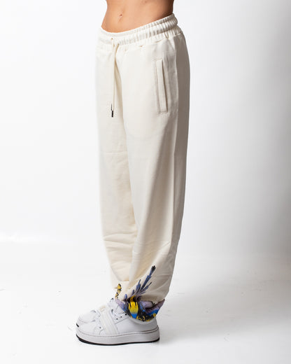 Pantalone Marcelo Burlon in felpa "Wings" donna