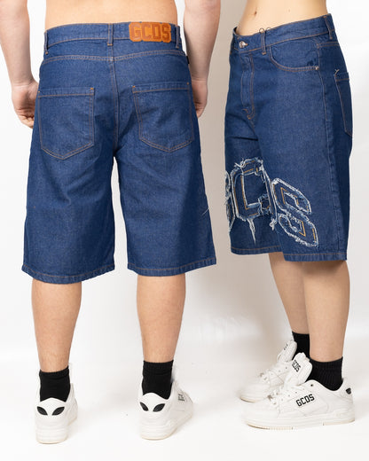 Bermuda GCDS in denim "Logo Lounge"