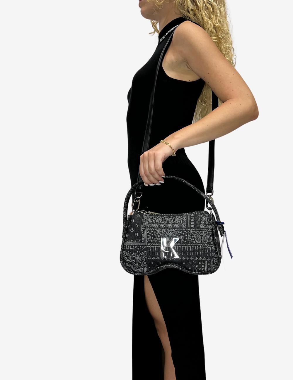 Borsa Karl Lagerfeld Jeans "Sunglasses" con grafica bandana donna