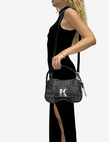 Borsa Karl Lagerfeld Jeans "Sunglasses" con grafica bandana donna