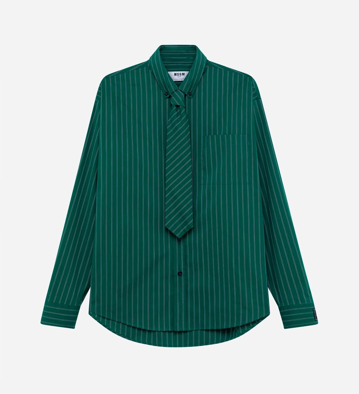 Camicia MSGM a righe con cravatta