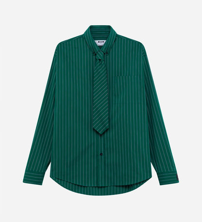 Camicia MSGM a righe con cravatta