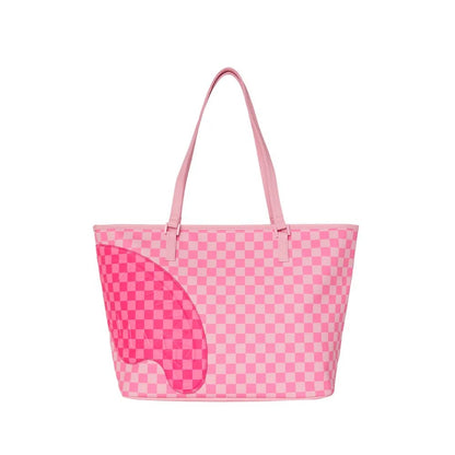 Borsa Sprayground rosa "Pink shark in paris patch tote" 