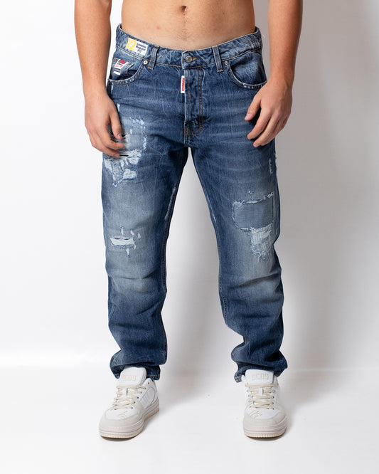 Jeans G2 Firenze "Broken" regular uomo