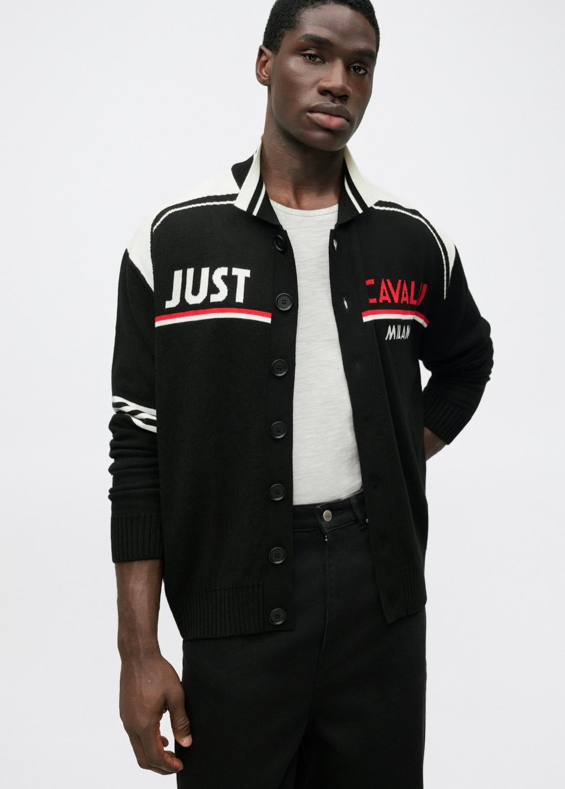 Maglia Just Cavalli polo "Logo Jacquard" uomo