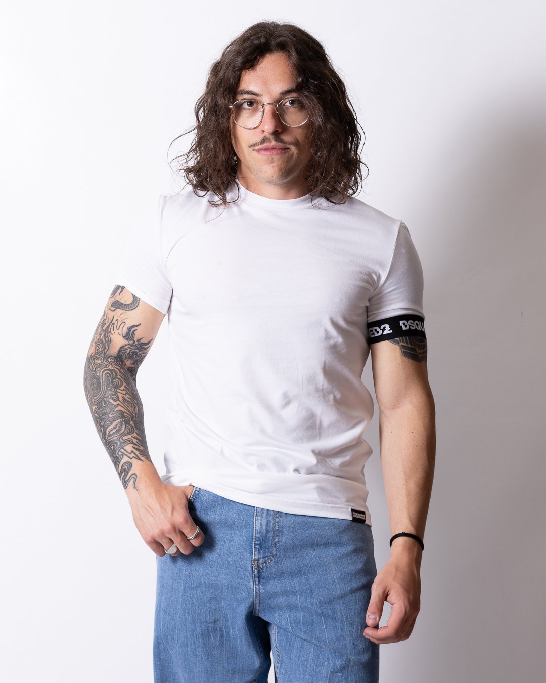 T-shirt Dsquared2 con fascia logata