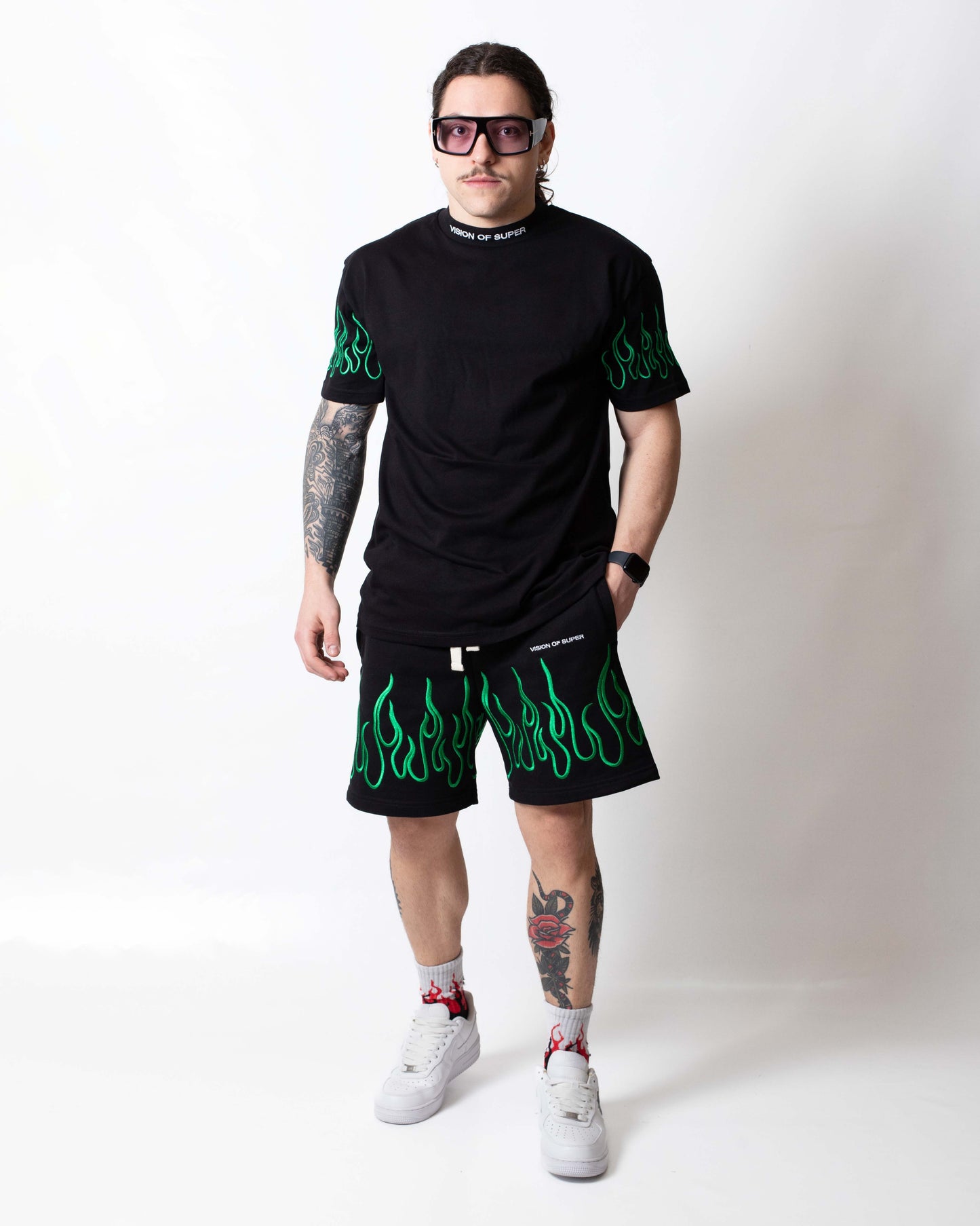 Bermuda Vision of Super "Green Flames" uomo