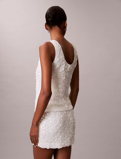 Top Calvin Klein con paillettes donna