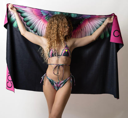 Telo mare Marcelo Burlon in spugna logato
