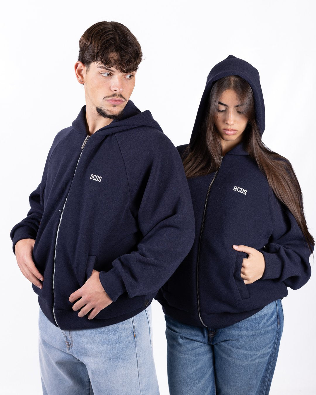 Maglia GCDS full zip con cappuccio 
