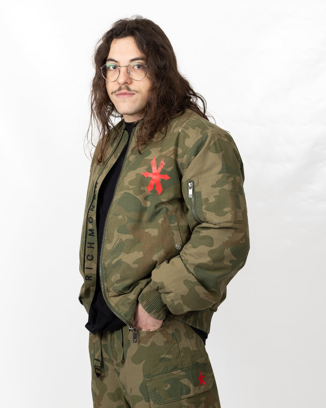 Giubbotto Richmond X bomber "Camo Logo" uomo