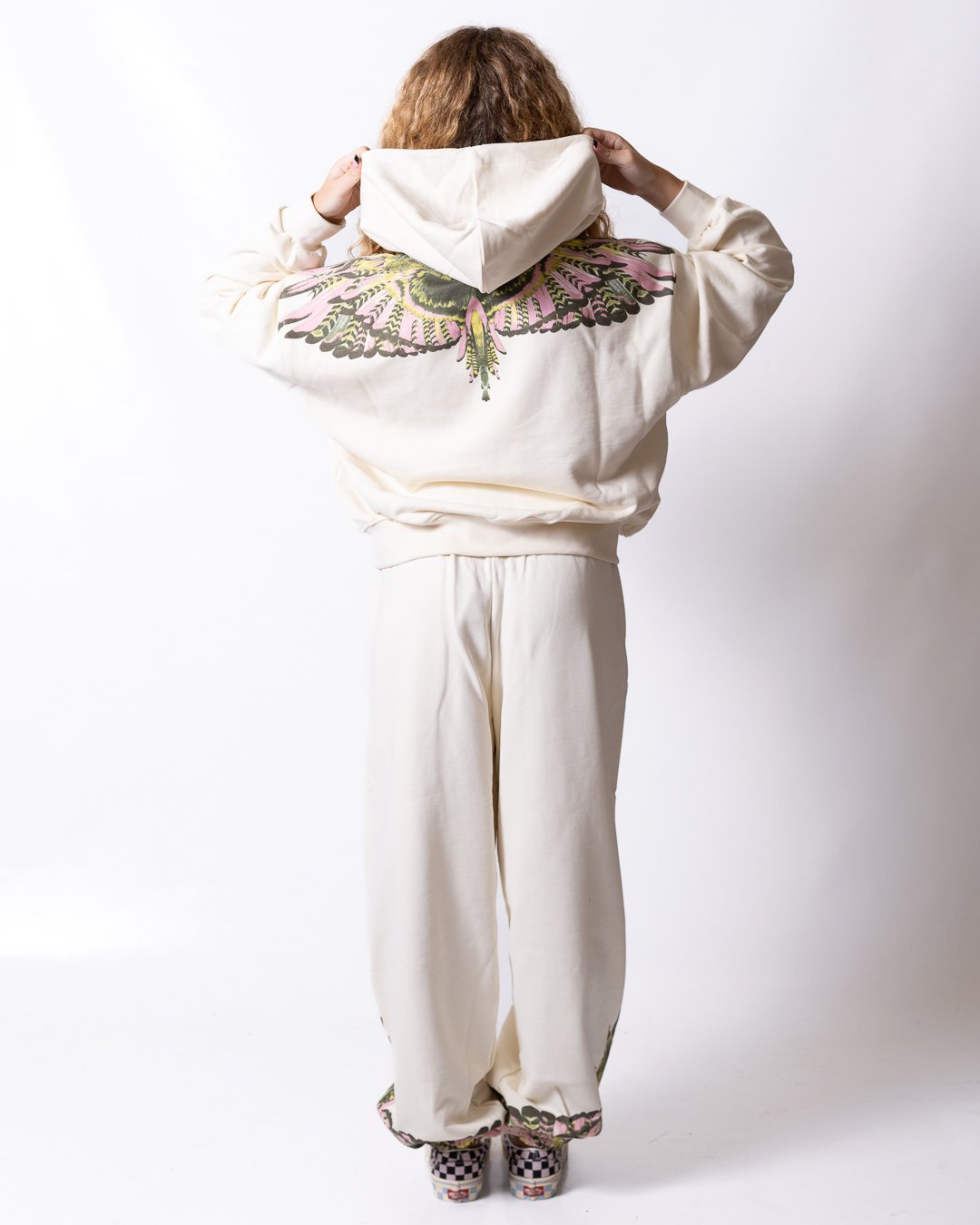 Pantalone County of Milan con grafica ali donna