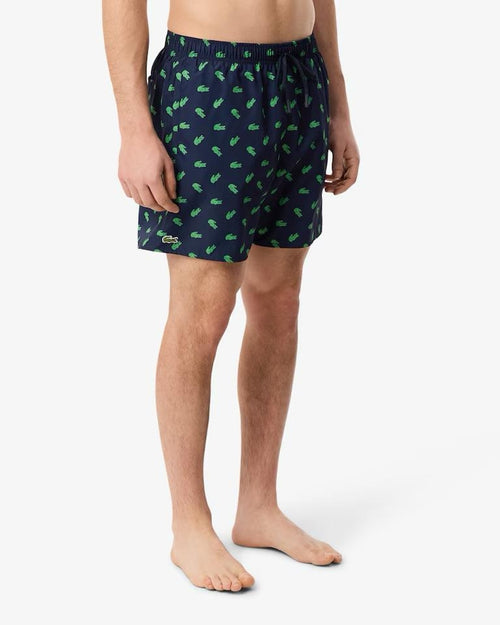 Boxer mare Lacoste con logo all-over uomo