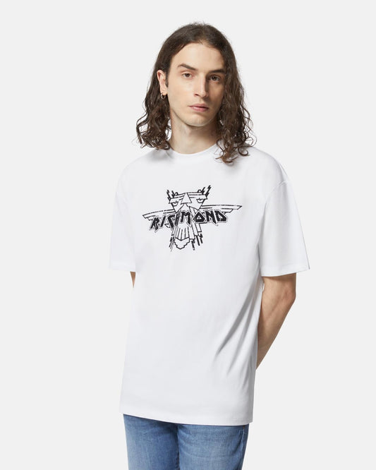 T-Shirt John Richmond over con logo in rilievo uomo