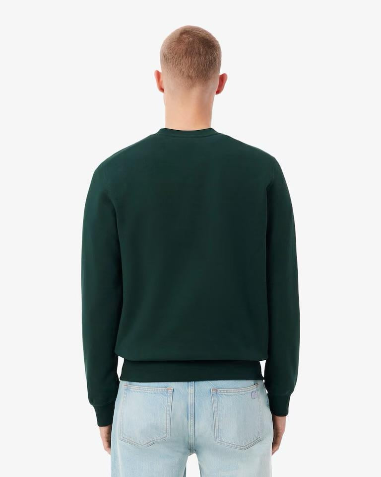 Felpa Lacoste girocollo con logo multicolor uomo