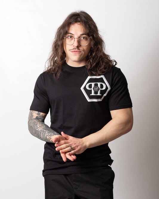 T-Shirt Philipp Plein "Lines Hexagon" uomo