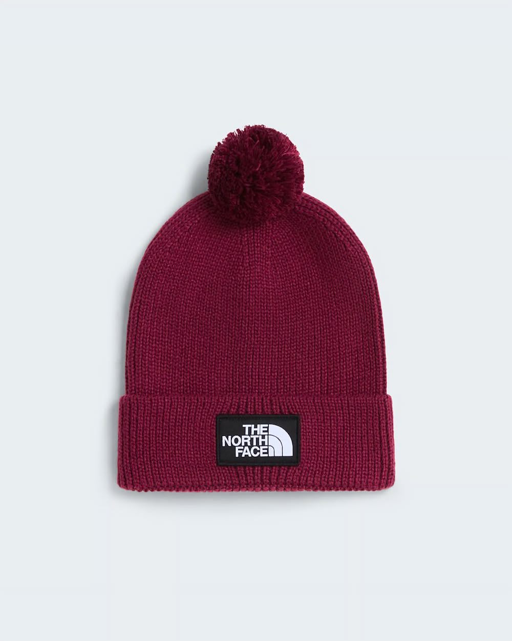Cappello The North Face logo patch e pompon