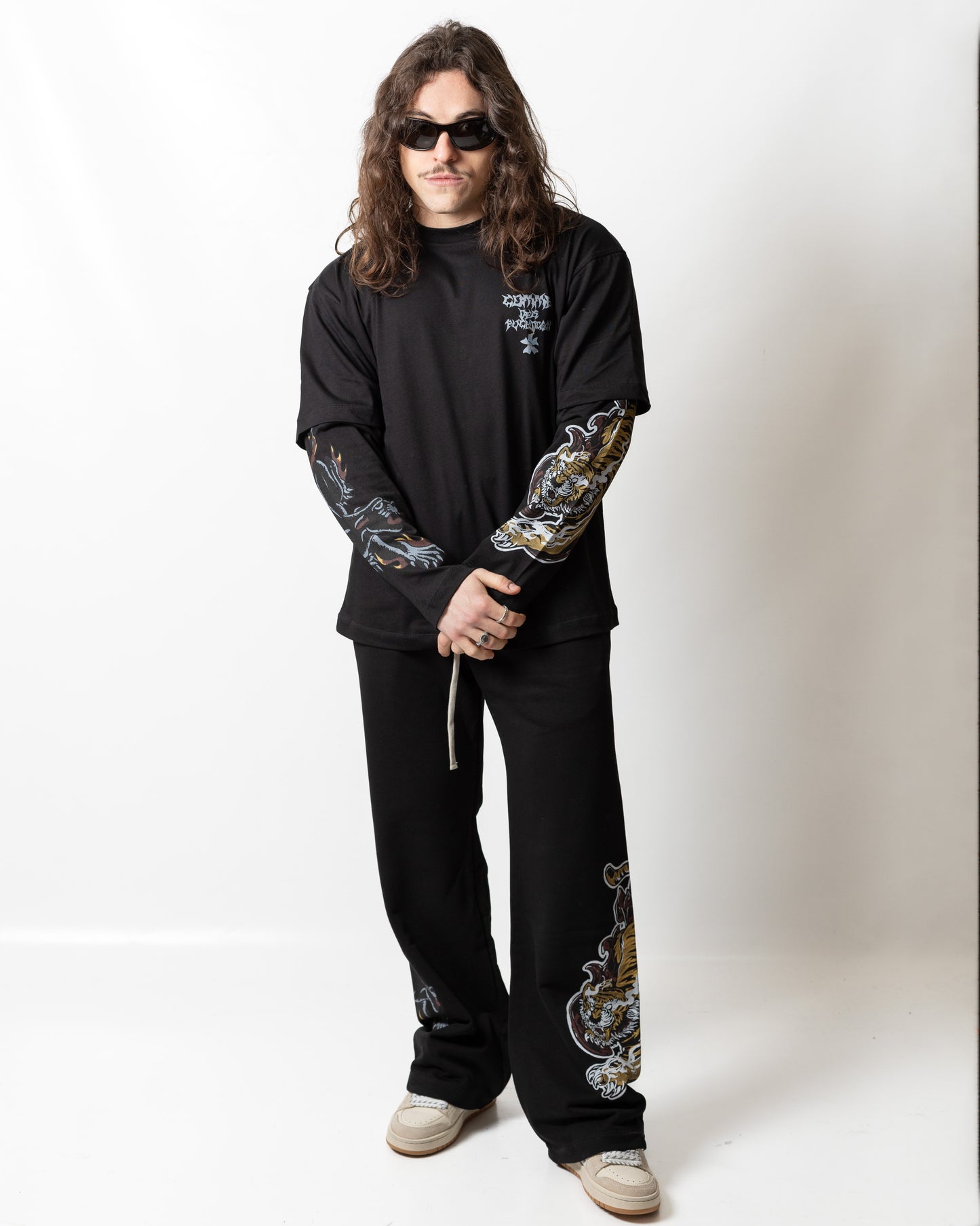 Pantalone Comme des Fuckdown in felpa con stampe uomo